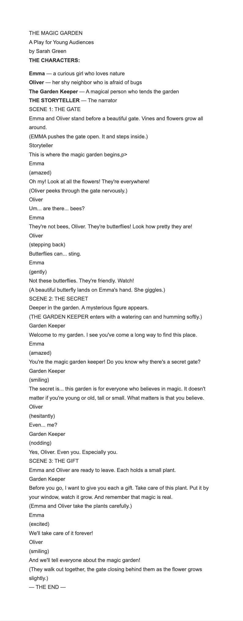 Children theatre format